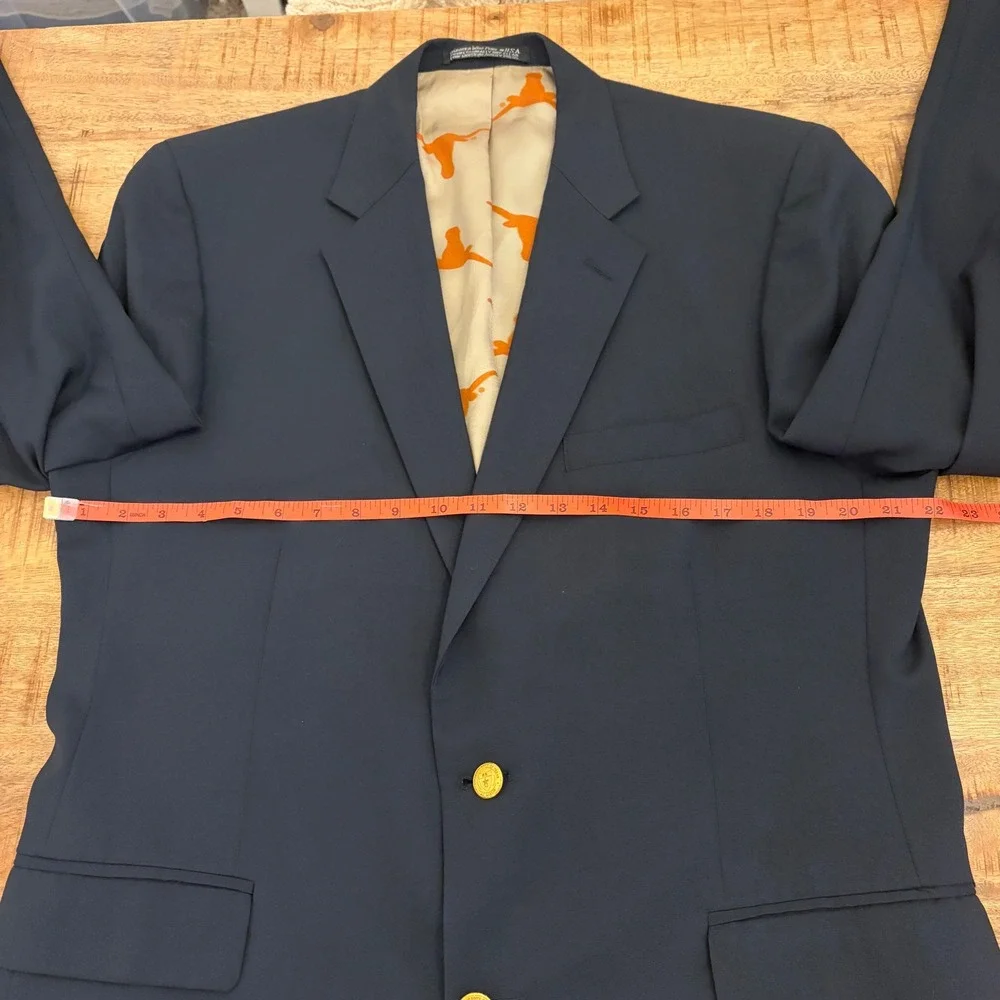 Wallys Austin UT University Texas Longhorns Blazer Limited Edition Mens 43L Navy